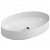 Vasque de salle de bains à poser sur plan de forme ovale en porcelaine blanche de 50 cm Slim Gala