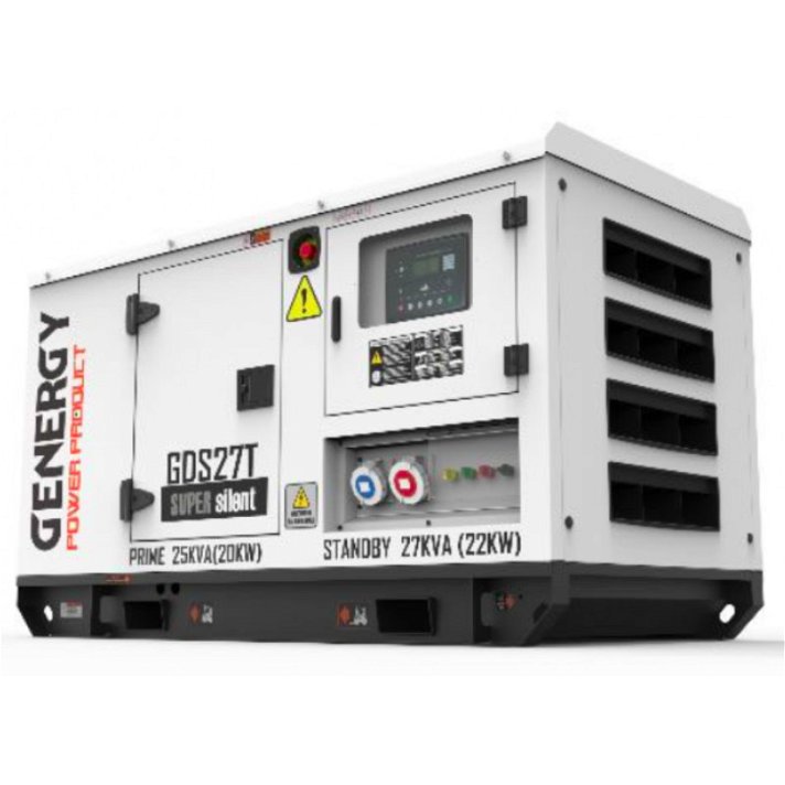 Grupo electrógeno diésel con sistema de refrigeración por aire 22 kW GDS27T Silent Genergy