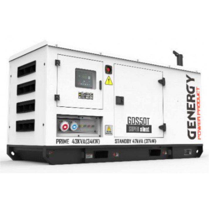 Grupo electrógeno diésel con sistema de refrigeración por agua 37 kW GDS50T Silent Genergy