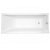 Bañera rectangular de acrílico de 170x75 cm con acabado en color blanco Mitta Gala