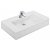 Lavabo encastrado para baño de 80 cm de porcelana con un acabado en color blanco brillante Casual Gala