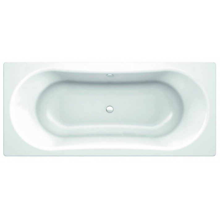 Bañera rectangular de 180 cm hecha en acrílico y acero esmaltado en acabado color blanco Ópera Gala