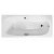 Bañera de diseño rectangular de 170 cm de acero con un acabado en color blanco Vanesa Gala