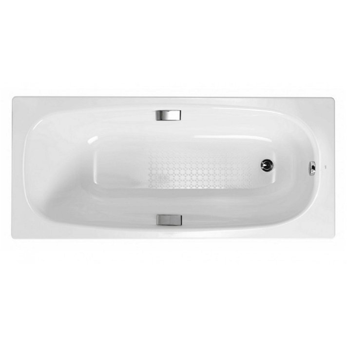Bañera de diseño rectangular de 170 cm de acero con un acabado en color blanco Vanesa Gala