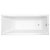 Bañera rectangular de medidas 170x70 cm fabricada en acrílico de color blanco Mitta Gala