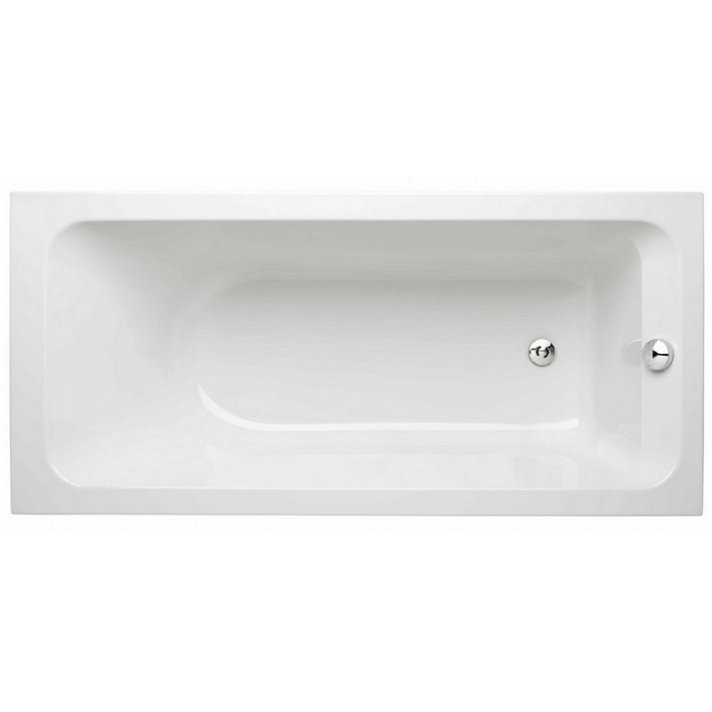 Bañera rectangular de 160 cm hecha en acrílico con acabado en color blanco Emma Gala