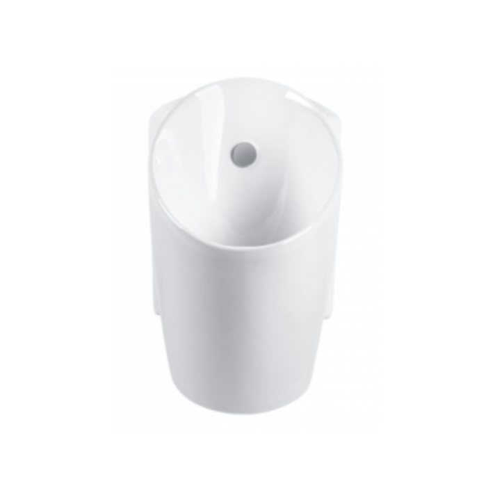 Urinario de esquina de color blanco con juego de fijación de 37x26x45 cm Sanlife Unisan