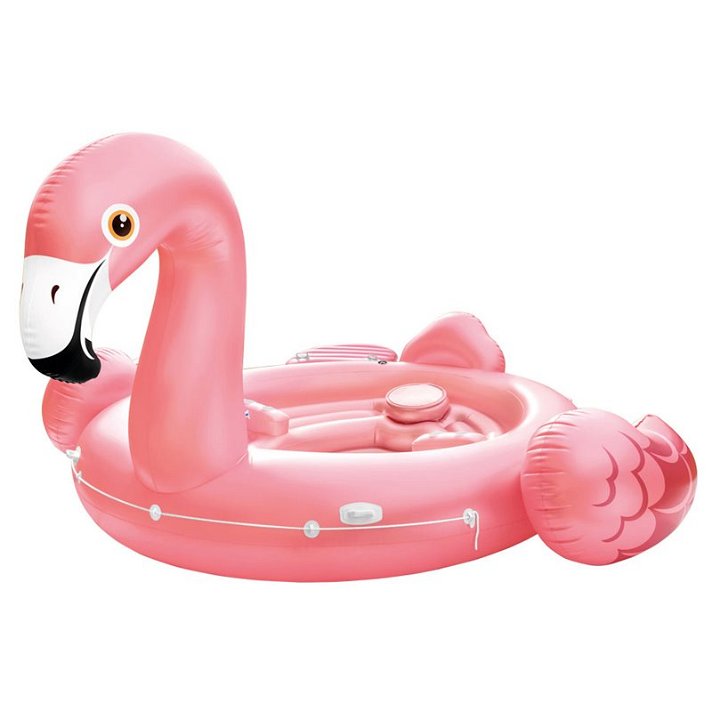 Boia flamingo insuflável com geleira Intex
