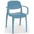 Set di sedie con braccioli e protezione UV realizzate con finitura blu retro Smart Resol