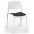 Set di sedie bianche realizzate in polipropilene e tappezzeria colore nero Smart Resol