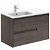 Mueble suspendido de baño con lavabo cerámico integrado Fresno de 90 cm Alfa Royo