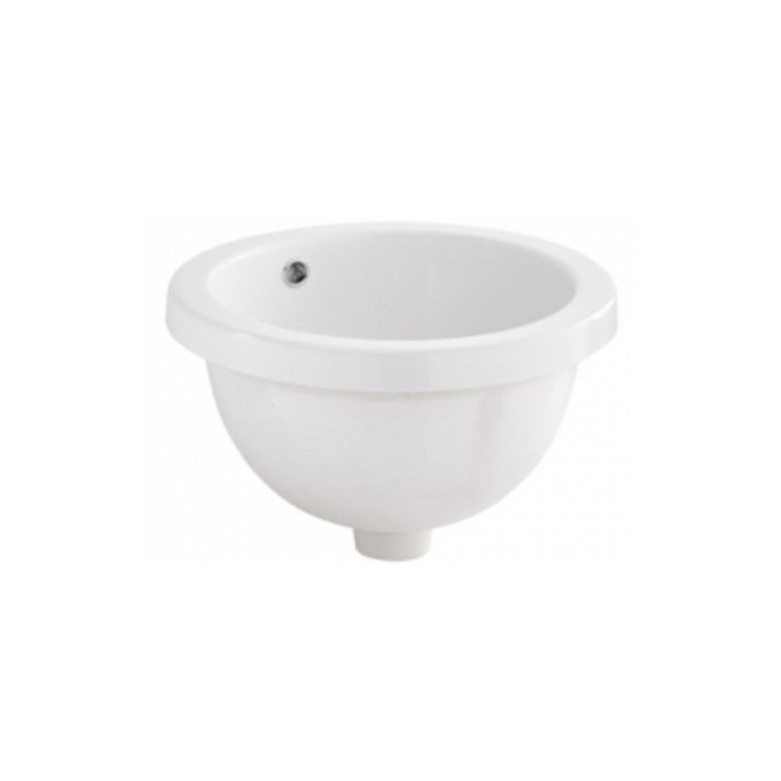 Lavabo de encimera diseño circular de 45 cm con un acabado en color blanco WCA Unisan