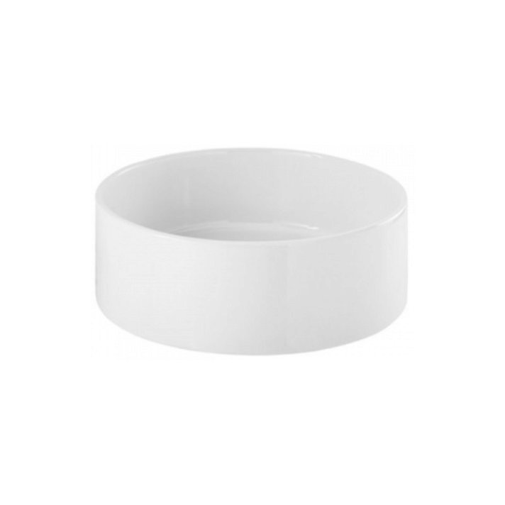 Lavabo sobre encimera de 40 cm hecho en porcelana con un acabado en color blanco Round Unisan