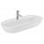 Lavabo ovalado con orificio de 80x38 cm de porcelana en acabado color blanco Sanlife Unisan