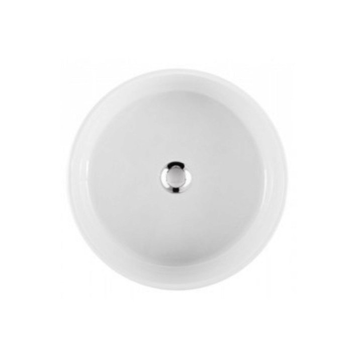 Lavabo circulaire avec colonne en porcelaine blanche de 40x89 cm avec fixation UNU Sanindusa