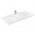 Lavatório sobre bancada para casa de banho de 103 cm com acabamento cor branca Clean Unisan