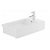 Lavabo semi encastrado para cuarto de baño de 63 cm con acabado en color blanco Flat Unisan