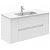 Mobile da bagno a due ante e due cassetti con lavabo in ceramica Enzo 120 cm Bianco lucido Alfa Royo