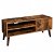 Mueble vintage para TV hecho en madera aglomerada de color marrón rústico Vasagle