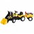 Trator escavadora com reboque para crianças de cor amarela HomCom