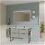 Mueble para baño con 2 lavabos integrados de 120 cm de ancho con un acabado en gris arenado Keiko Amizuva