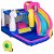 Castelo insuflável para crianças com escorrega e piscina multicolorida Outsunny
