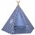 Tenda Tipi Infantil elaborada com poliéster e madeira com acabamento azul HomCom