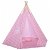 Tenda estilo Tipi Infantil fabricado com poliéster e madeira cor de rosa da marca HomCom