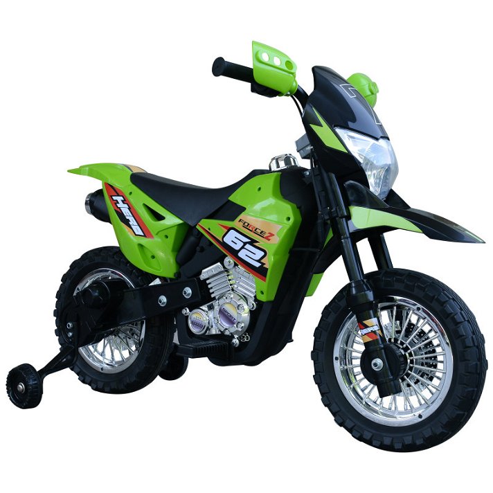 Moto eléctrica para niños verde HomCom