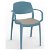 Set di sedie con braccioli realizzate in polipropilene azzurro e tappezzeria lino Smart Resol