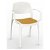 Set sedie con braccioli realizzate in polipropilene bianco e tappezzeria mimosa Smart Resol