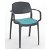 Set di sedie con braccioli realizzate in polipropilene grigio e tappezzeria blu Smart Resol