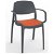 Set di sedie con braccioli realizzate in fibra di vetro grigio e tappezzeria colore zucca Smart Resol