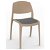 Set di sedie realizzate in polipropilene colore sabbia e tappezzeria carbone Smart Resol