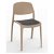 Set di sedie realizzate in polipropilene colore sabbia e tappezzeria talpa Smart Resol