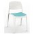 Set di sedie realizzate in polipropilene colore bianco e tappezzeria blu minerale Smart Resol