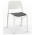 Set di sedie realizzate in polipropilene colore bianco e tappezzeria carbone Smart Resol