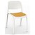 Set di sedie realizzate in polipropilene colore bianco e tappezzeria mimosa Smart Resol