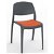 Set di sedie realizzate in polipropilene grigio scuro e tappezzeria zucca Smart Resol
