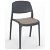 Set di sedie realizzate in polipropilene grigio scuro e tappezzeria lino Smart Resol