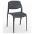 Set di sedie realizzate in polipropilene grigio scuro e tappezzeria talpa Smart Resol