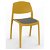 Set di sedie realizzate in polipropilene colore toscano e tappezzeria carbone Smart Resol