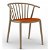 Set di sedie vintage con braccioli colore sabbia e tappezzeria zucca Woody Resol