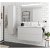Mueble de baño suspendido de 100 cm con lavabo integrado y de acabado blanco mate Optimus Salgar