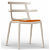 Set di 2 sedie stile giapponese realizzate in polipropilene colore avorio e tappezzeria zucca Tokyo Resol