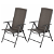 Conjunto de 2 cadeiras dobráveis cinzento Outsunny