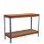 Table de travail avec deux étagères de couleur orange bleu bois Basic 02 SimonRack