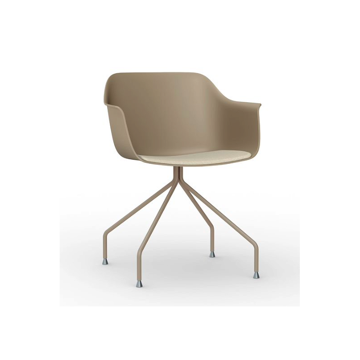 Pack de chaises araignée couleur sable avec tissu couleur lin Shape Resol