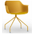 Set di sedie con gambe a ragno in acciaio finitura toscano e tappezzeria di colore mimosa Shape Resol