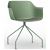 Lot de deux chaises avec pieds en forme d'araignée finition grise et tissu de couleur taupe Shape Resol
